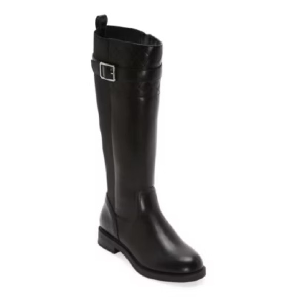 St. John's Bay Womens Black Winterwood Block Heel Riding Boots - Picture 4 of 8